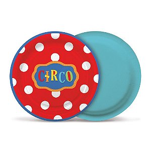 Cromus Prato 18cm Circo 2 - Papel Redondo Colorido c/ 08 unids