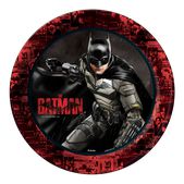 Prato de Papel Batman o Filme 18 cm c/ 08 unids - Festcolor