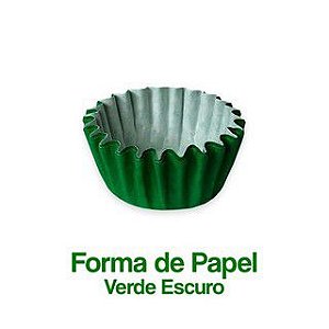 Forminha de Papel n° 05 Verde Escuro c/ 100 unids para Doces - Plac