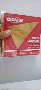 Papel Chumbo Ouro Fosco 12x11,8cm c/ 300 unids - Cromus - Especial para Bombons