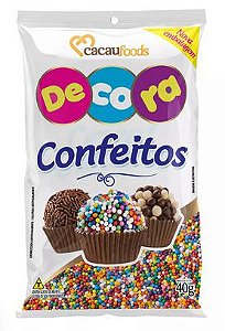 Decora Fun Confeito Miçangas Coloridas 40g - Cacau Foods