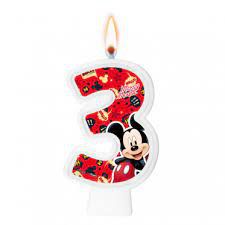 Vela de Aniversário Mickey Clássico N° 3 - Regina