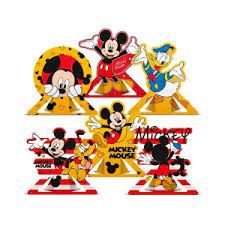 Decoração de mesa Mickey Mouse c/ 06 unids - Regina