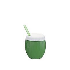 Copo formato de coco 600ml com canudo - Injetemp