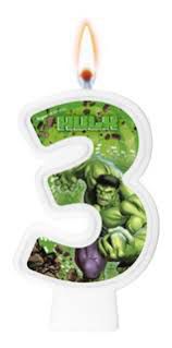 Vela de Aniversário Hulk N° 3 - Regina