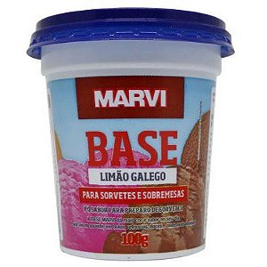 Marvi Base Limão Galego 100g para sorvetes e sobremesas