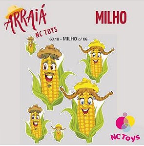 Painel Decorativo Milho Junino c/ 06 unds - NC Toys