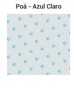 Saco PP Decorado Poá Bolinha Azul claro 10x15cm c/ 50 unids - Aia Embalagens