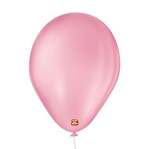 Balão n° 7 Liso Rosa Tutti-Frutti c/ 50 unids - São Roque