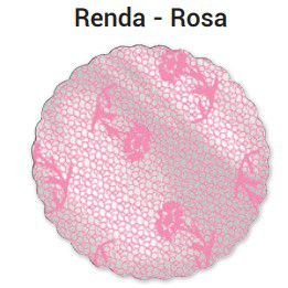 Fundo Decorado Rosa 7cm c/ 100 unids para forminha - Aia Embalagens