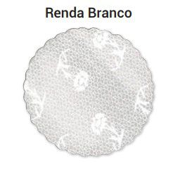 Fundo Decorado Branco 7cm c/ 100 unids para forminha - Aia Embalagens