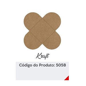 Forminha 4 Petalas P Kraft 17058 c/ 50 unids - Funfestas