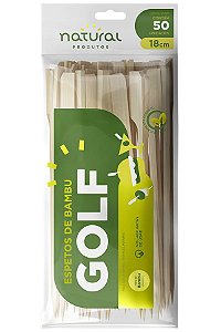 Espeto de Bambu Golf 18cm c/ 50 unids - Natural Produtos