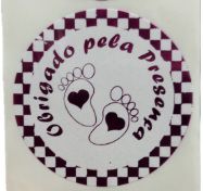 Etiqueta Adesiva Cha de Bebê Pink " Obrigado pela Presença"  c/ 50 unids