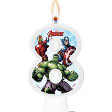 Vela de Aniversário N° 8 Avengers Animated Vingadores - Regina