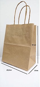 Sacola Kraft 23,5x17x34cm c/ 10 unids Ref 5911 - LC Aspel