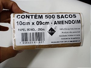 Fardo Saco Amendoim (10x09cm) c/ 500 unids  - Mtel