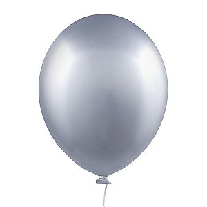 Balão Latex "5" Alumínio c/ 25 unids Natural - Happy Day
