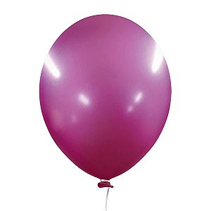 Balão Latex "9" Alumínio c/ 25 unids Fucsia - Happy Day