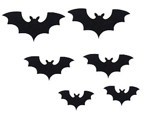 Kit Paineis Morcegos Silhueta Halloween c/ 6 unids E.V.A - Piffer