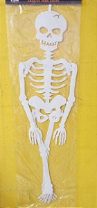 Painel Esqueleto Silhueta Halloween Ref 205095 c/ 01 Peça - Piffer