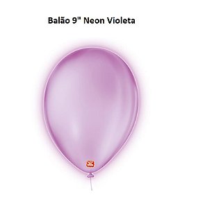 Balão 9" Violeta Neon c/ 25 unds - São Roque