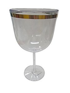 Taça de Gin 600ml Cristal com Borda Dourada  - LSC Toys
