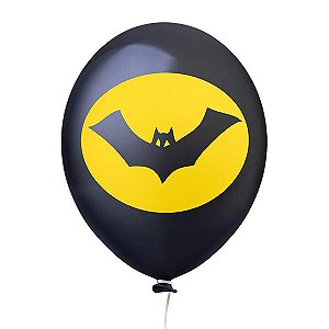 Balão Latex "11" Morcego Preto  c/ 25 unids - Happy Day