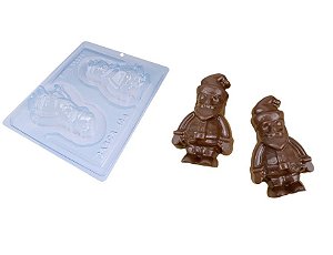Forma para chocolate Papai Noel Especial 2 cod 10378 (3 Partes "01 silicone") - BWB Embalagens