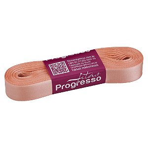 Fita de Cetim Salmão 392 CF002 10m x 10mm (1cm) - Progresso