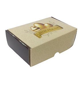 Caixa Practice ( 6 doces ) Tons de Cacau Páscoa 4x12x8cm c/ 10 unids C4113 - Ideia Embalagens