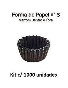 Kit Forminha de Papel n° 03 Marrom ( Dentro e Fora) c/ 1000 unids - Plac