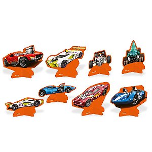 Decoração de Mesa Hot Wheels c/ 08 unids - Festcolor