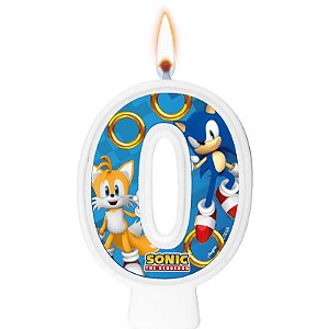 Vela de Aniversário Sonic N° 0 - Regina