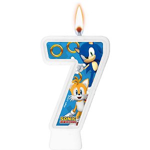 Vela de Aniversário Sonic N° 7 - Regina