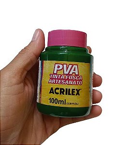 PVA Tinta Fosca para Artesanato Verde 100ml - Acrilex