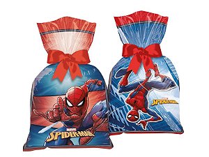 Sacola Surpresa Spider Man Animação Homem Aranha 14x27cm c/ 12 unids - Regina