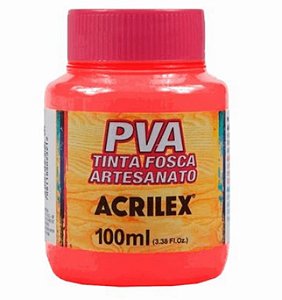 PVA Tinta Fosca para Artesanato Vermelho Fogo 100ml - Acrilex