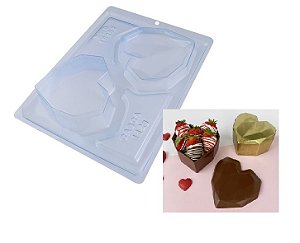 Forma para chocolate Porta Jóia Coração Cod 10282 (3 Partes "01 silicone") - BWB Embalagens