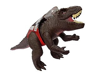 Dinossauro Gigante T-REX Wild World 100% Vinil  Marrom - Milk Brinquedos