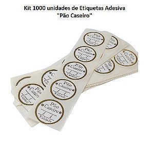 Kit Etiqueta Adesiva Pão Caseiro c/ 1000 unidades  - ARG