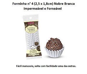 Kit Forminha Nobre n° 4 Branco Forneável e Impermeável c/ 1000 unids - Plac