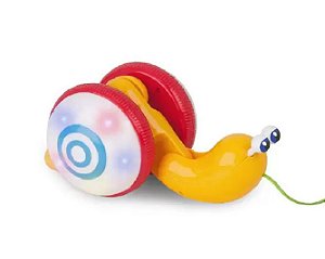 Brinquedo Caracol Bichinho de Puxar com Som e Luz Laranja - Zoop Toys