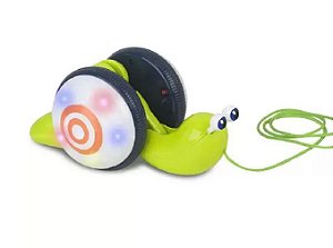 Brinquedo Caracol Bichinho de Puxar com Som e Luz Verde - Zoop Toys