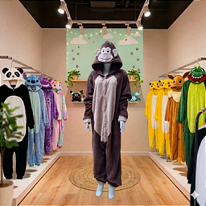 Kigurumi Pijama Macacão - Macaco