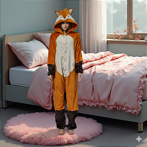 Kigurumi Pijama Macacão - Raposa