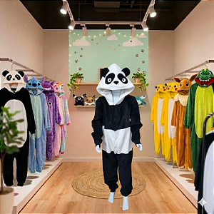 Kigurumi Pijama Macacão - Panda