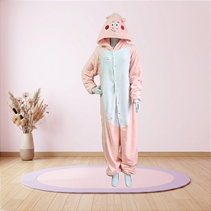 Kigurumi Pijama Macacão - Porquinho