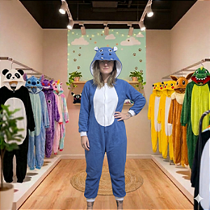 Kigurumi Pijama Macacão - Hipopótamo