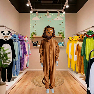 Kigurumi Pijama Macacão - Leão